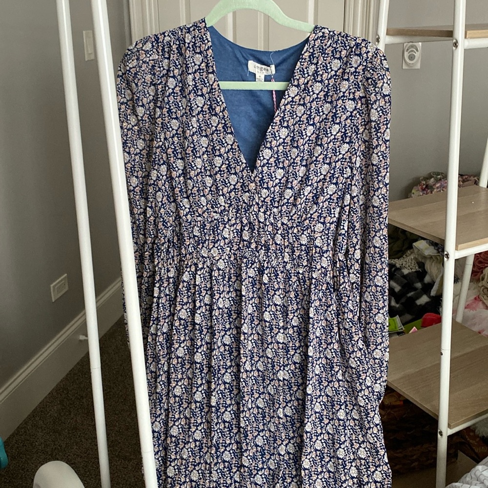 Navy & gold dress
